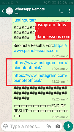 Seoinsta command, whatsapp cloud remote